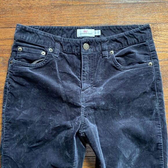 Vineyard Vines Charcoal Gray High Rise Velour Pants - Picture 3 of 6
